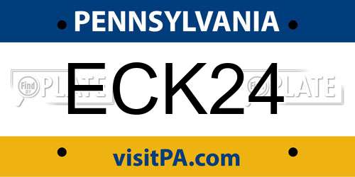 ECK24 Pennsylvania License Plate