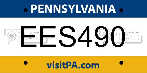 EES490 Pennsylvania License Plate