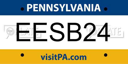 EESB24 Pennsylvania License Plate