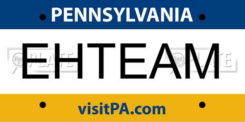 EHTEAM Pennsylvania License Plate
