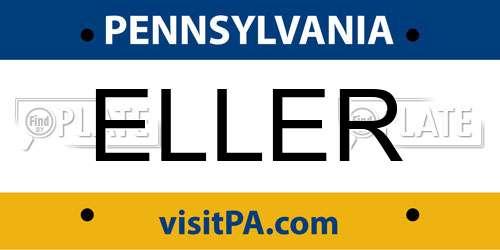 ELLER Pennsylvania License Plate