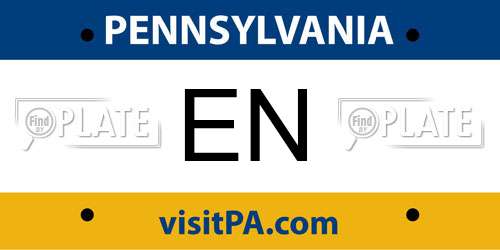 EN Pennsylvania License Plate