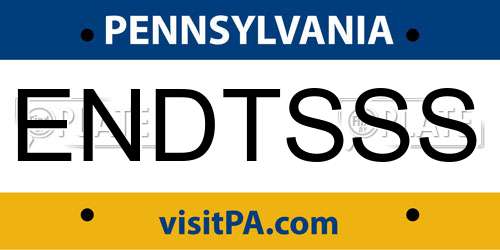 ENDTSSS Pennsylvania License Plate