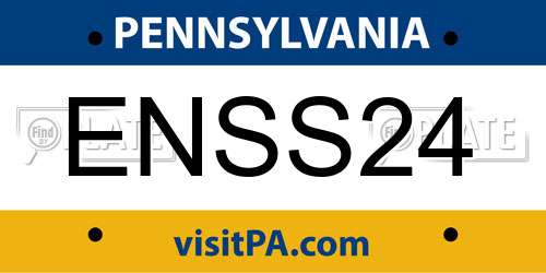 ENSS24 Pennsylvania License Plate