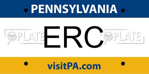 ERC Pennsylvania License Plate