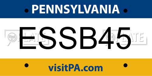 ESSB45 Pennsylvania License Plate