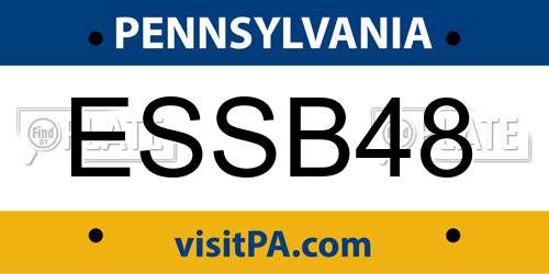 ESSB48 Pennsylvania License Plate