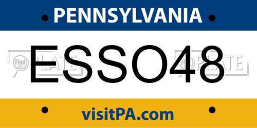 ESSO48 Pennsylvania License Plate