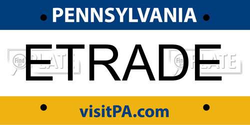 ETRADE Pennsylvania License Plate