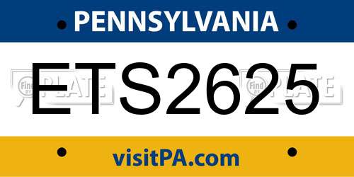 ETS2625 Pennsylvania License Plate