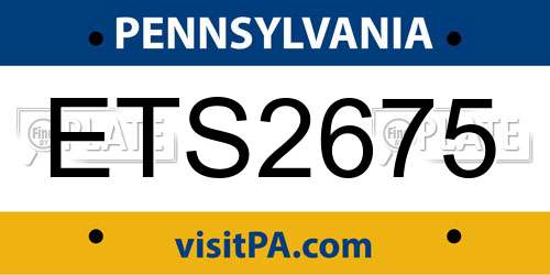 ETS2675 Pennsylvania License Plate