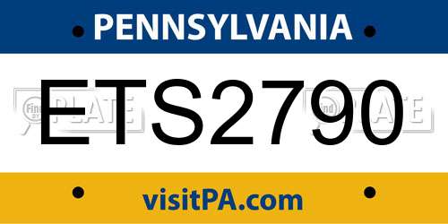 ETS2790 Pennsylvania License Plate