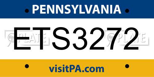 ETS3272 Pennsylvania License Plate