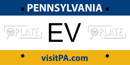 EV Pennsylvania License Plate