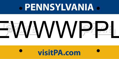 EWWWPPL Pennsylvania License Plate