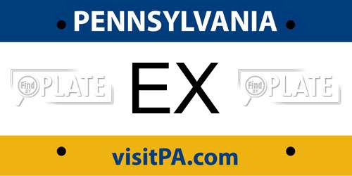 EX Pennsylvania License Plate