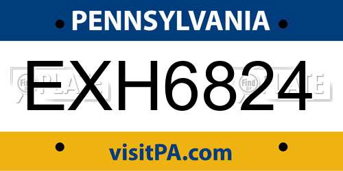 EXH6824 Pennsylvania License Plate