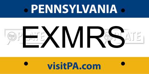 EXMRS Pennsylvania License Plate