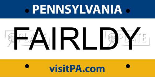 FAIRLDY Pennsylvania License Plate