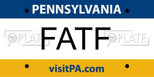 FATF Pennsylvania License Plate