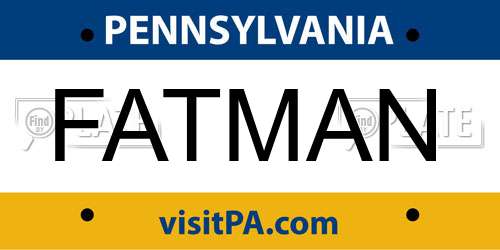 FATMAN Pennsylvania License Plate