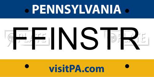 FFINSTR Pennsylvania License Plate