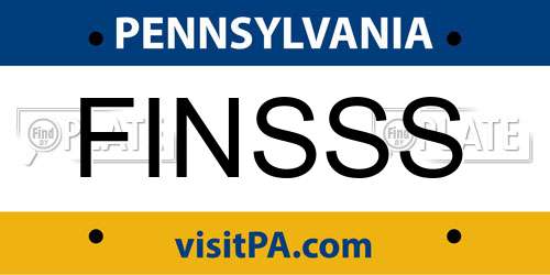 FINSSS Pennsylvania License Plate