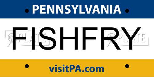 FISHFRY Pennsylvania License Plate