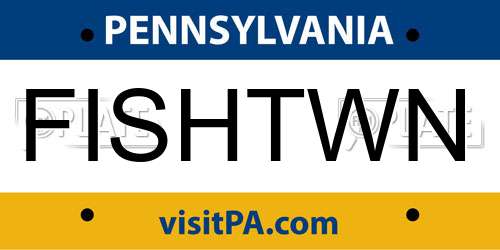 FISHTWN Pennsylvania License Plate