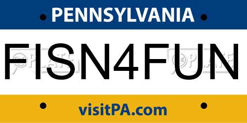 FISN4FUN Pennsylvania License Plate