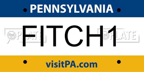 FITCH1 Pennsylvania License Plate