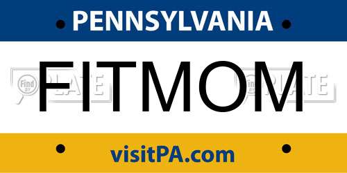FITMOM Pennsylvania License Plate