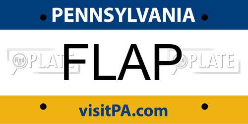 FLAP Pennsylvania License Plate