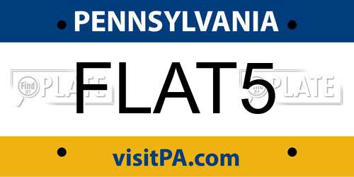 FLAT5 Pennsylvania License Plate