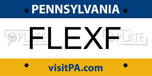 FLEXF Pennsylvania License Plate