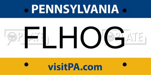 FLHOG Pennsylvania License Plate