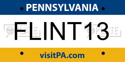 FLINT13 Pennsylvania License Plate