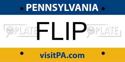 FLIP Pennsylvania License Plate