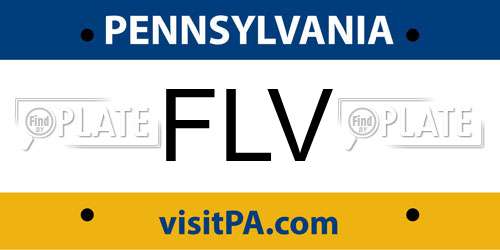 FLV Pennsylvania License Plate