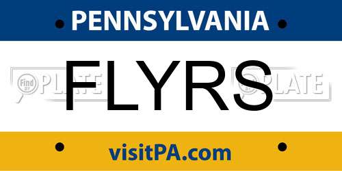 FLYRS Pennsylvania License Plate