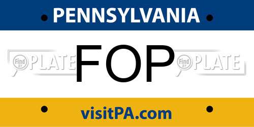 FOP Pennsylvania License Plate