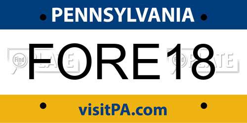 FORE18 Pennsylvania License Plate