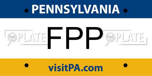 FPP Pennsylvania License Plate
