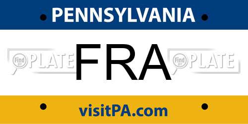 FRA Pennsylvania License Plate