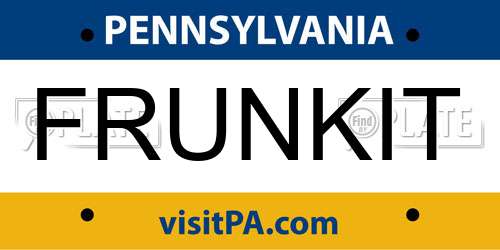 FRUNKIT Pennsylvania License Plate