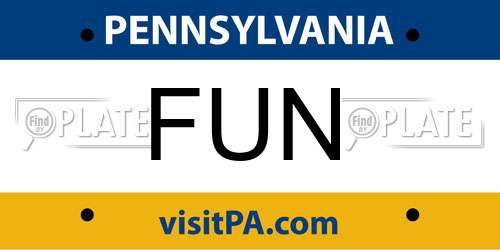 FUN Pennsylvania License Plate