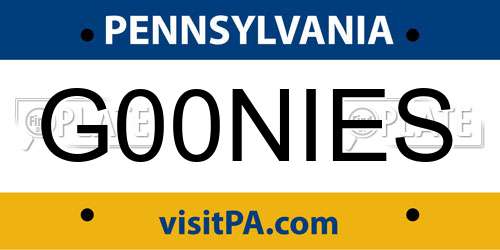 G00NIES Pennsylvania License Plate