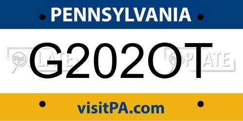 G202OT Pennsylvania License Plate