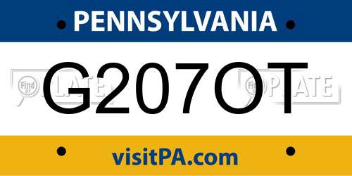G207OT Pennsylvania License Plate
