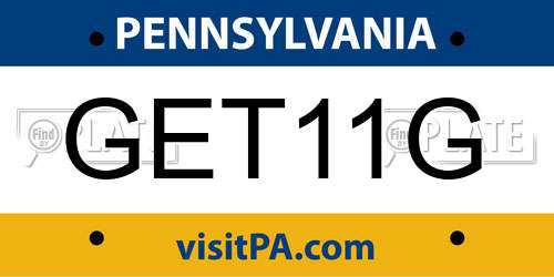 GET11G Pennsylvania License Plate